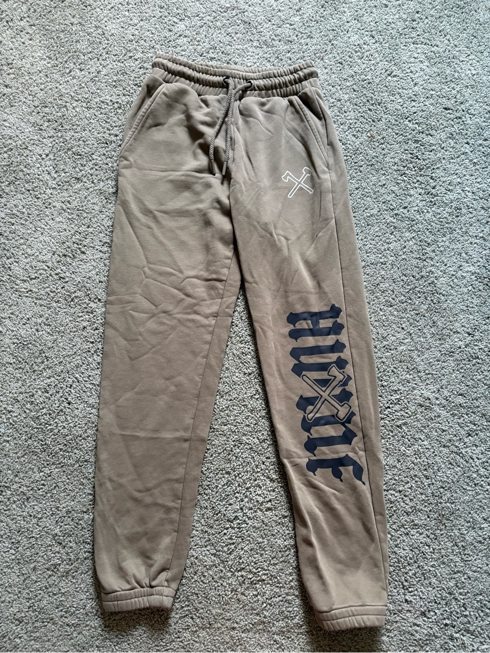 All American Roughneck Sweatpants Joggers Green Size S Drawstring Pockets